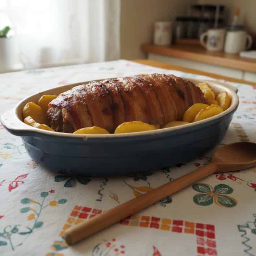 Lombo assado com batata doce