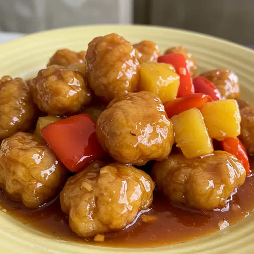 Foto deliciosa de Lombo de Porco Agridoce com Molho Caseiro pronta para servir - Carnes & Frango