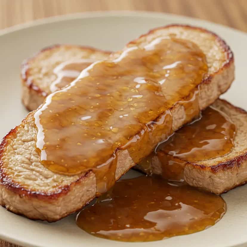 Foto deliciosa de Lombo de Porco ao Molho de Mostarda e Mel pronta para servir - Carnes & Frango