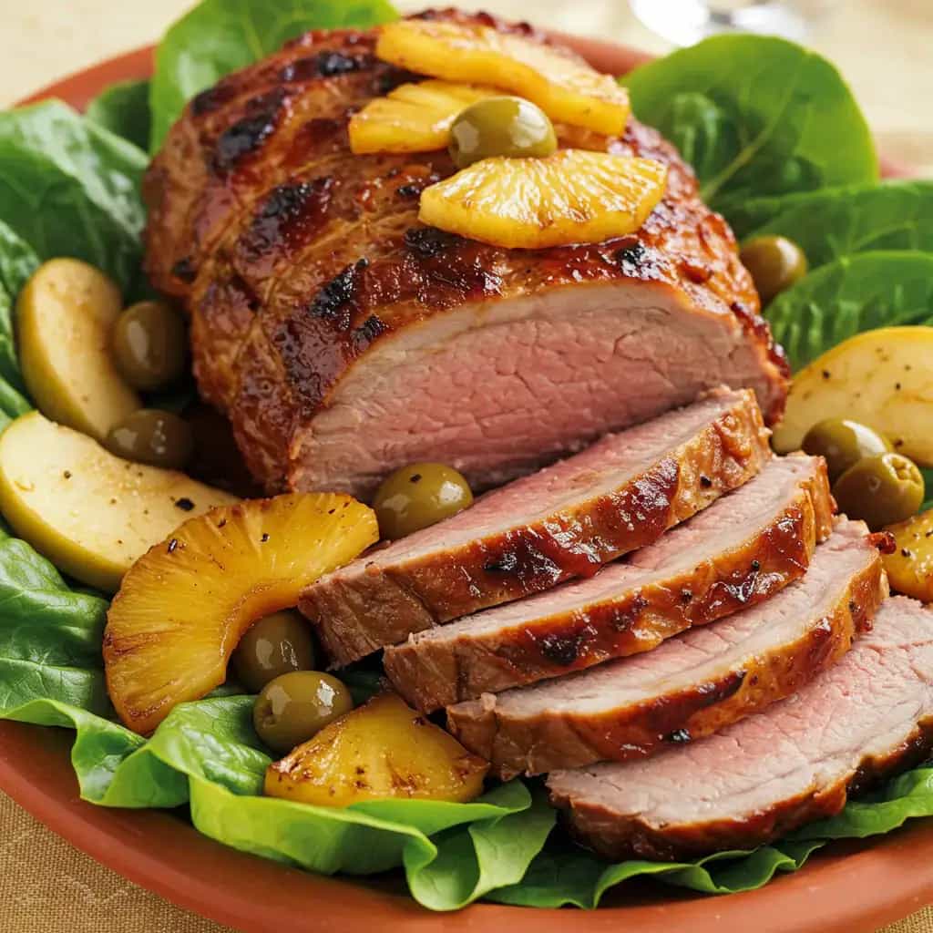 Lombo de Porco Assado com Cerveja e Frutas