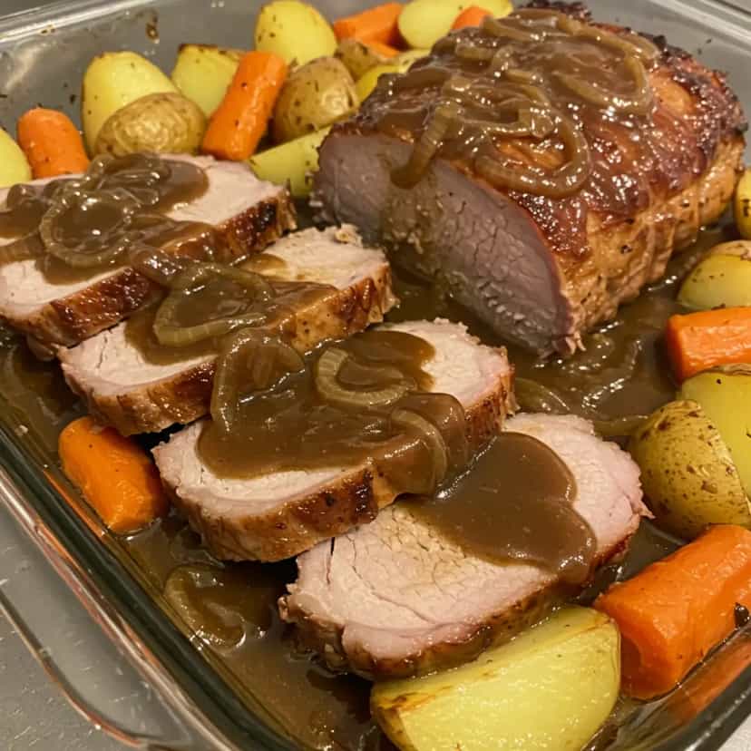 Foto deliciosa de Lombo Suíno ao Molho Madeira pronta para servir - Carnes & Frango