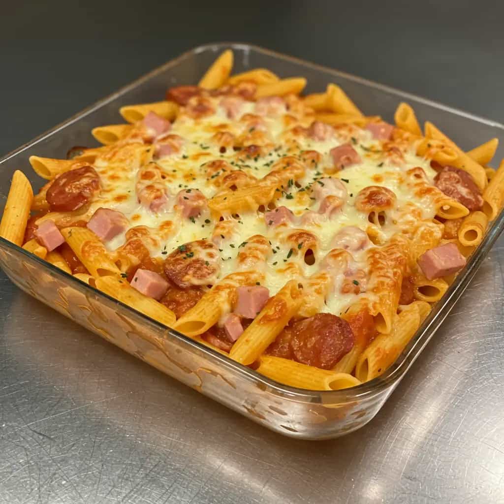 Macarrão ao Molho de Calabresa e Queijo