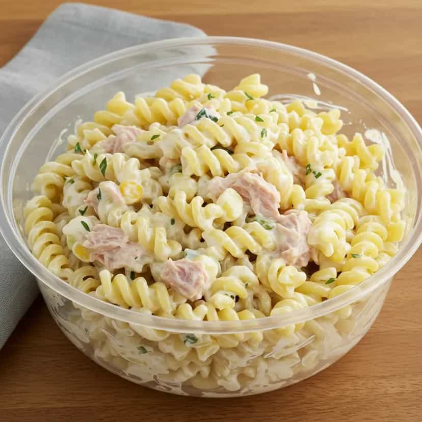 Foto deliciosa de Macarrão com Atum e Maionese pronta para servir - Outras Receitas