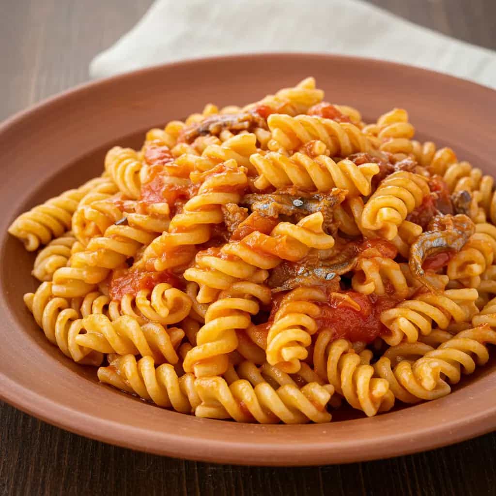 Macarrão com Sardinha ao Molho de Tomate