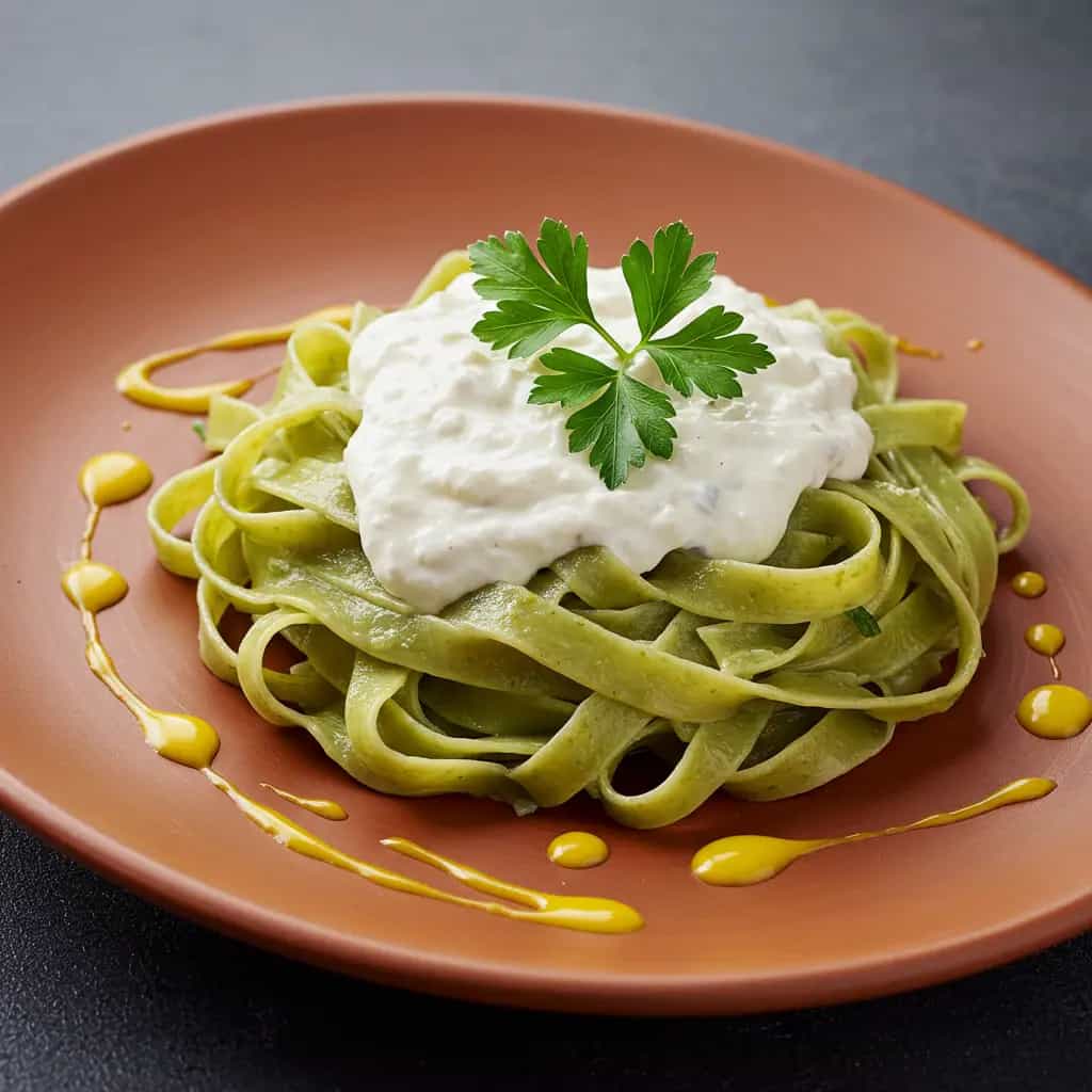 Macarrão Cremoso com Filé Mignon e Mostarda