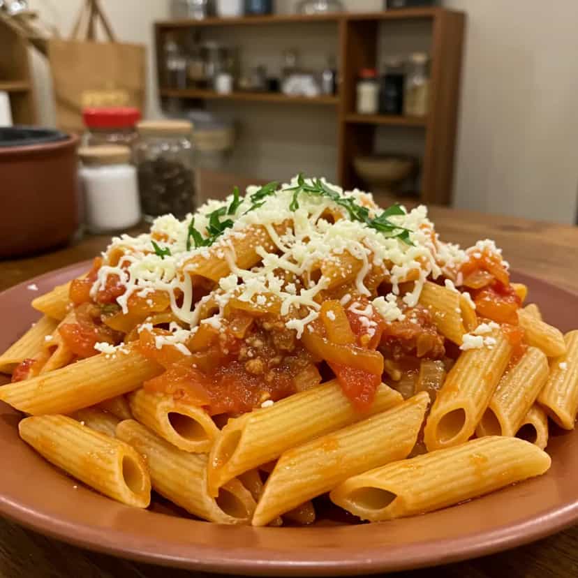 Foto deliciosa de Macarrão de panela de pressão pronta para servir - Outras Receitas