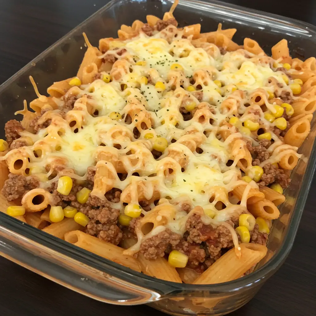 Macarrão Gratinado com Carne Moída