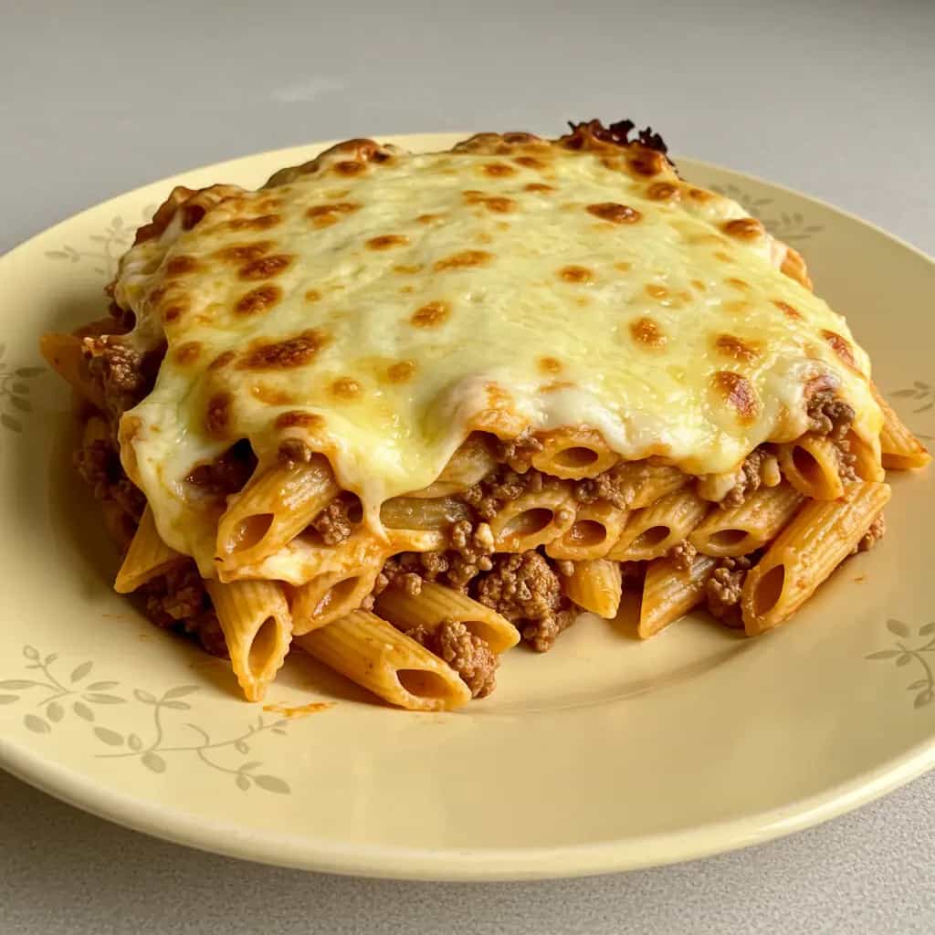 Macarrão Gratinado com Carne Moída