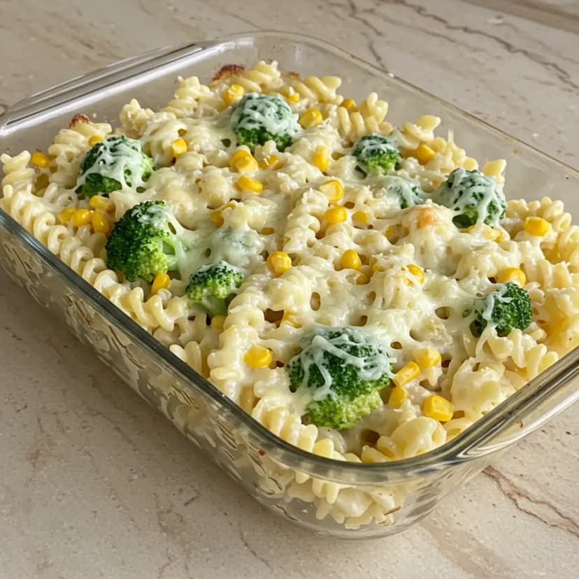 Macarrão Parafuso cremoso com Brócolis e Bacon
