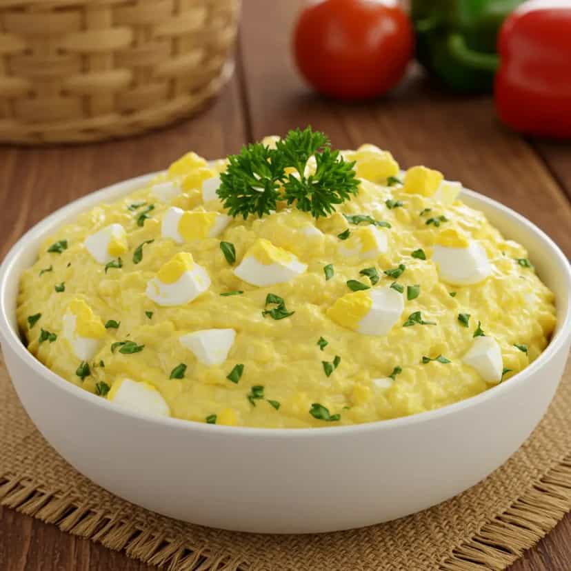 Foto deliciosa de Maionese com ovo cozido pronta para servir - Pastas & Patês