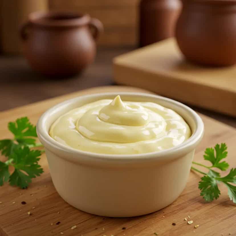 Foto deliciosa de Maionese de alho pronta para servir - Pastas & Patês