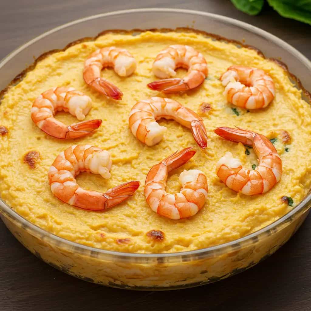 Maionese de Forno com Camarão e Legumes