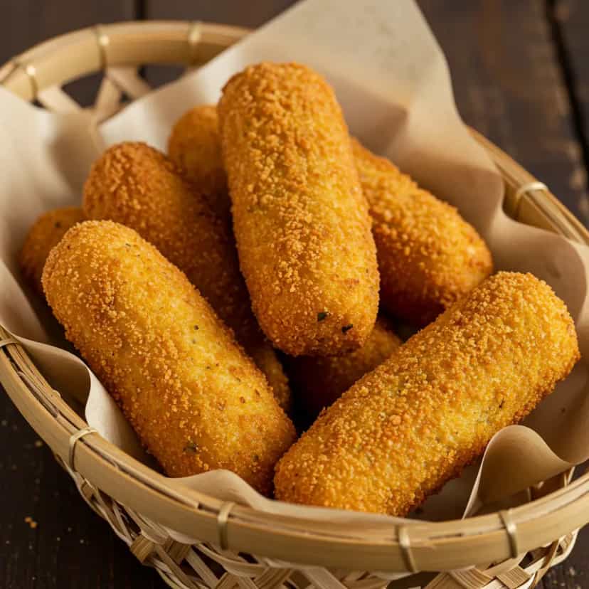 Foto deliciosa de Mandioca Frita Crocante pronta para servir - Chips & Biscoitos