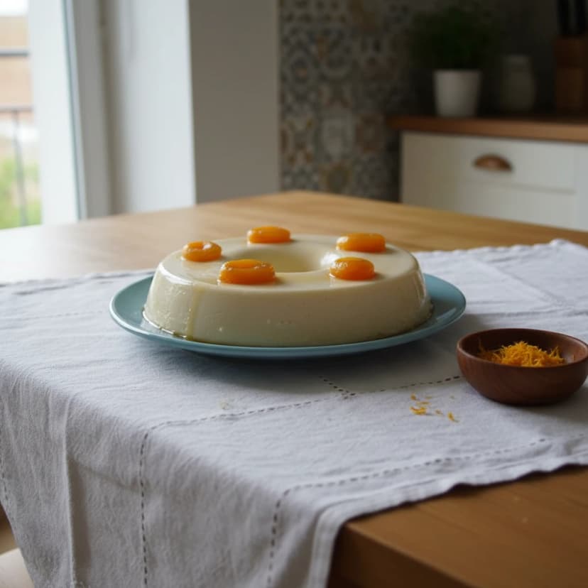 Manjar de Coco com Calda de Damasco