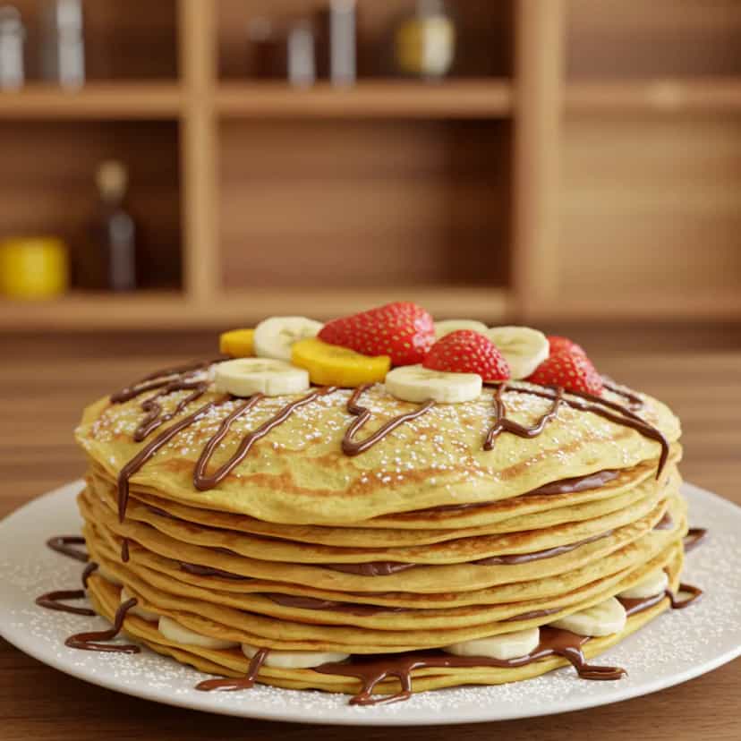 Foto deliciosa de Massa de Panqueca Doce pronta para servir - Outras Receitas
