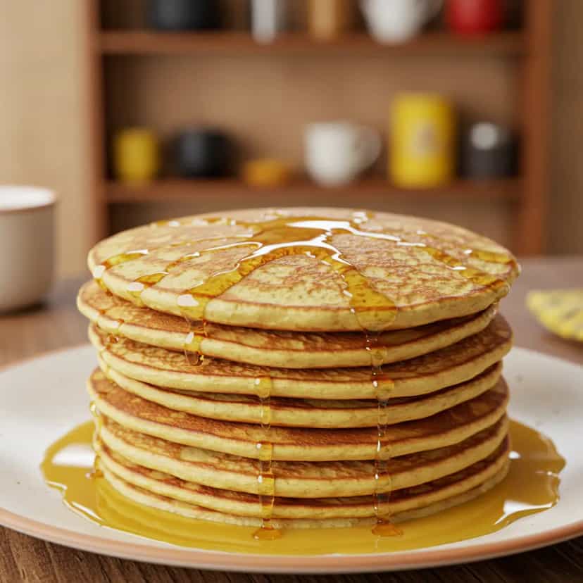 Foto deliciosa de Massa de panqueca que não gruda pronta para servir - Panquecas & Waffles