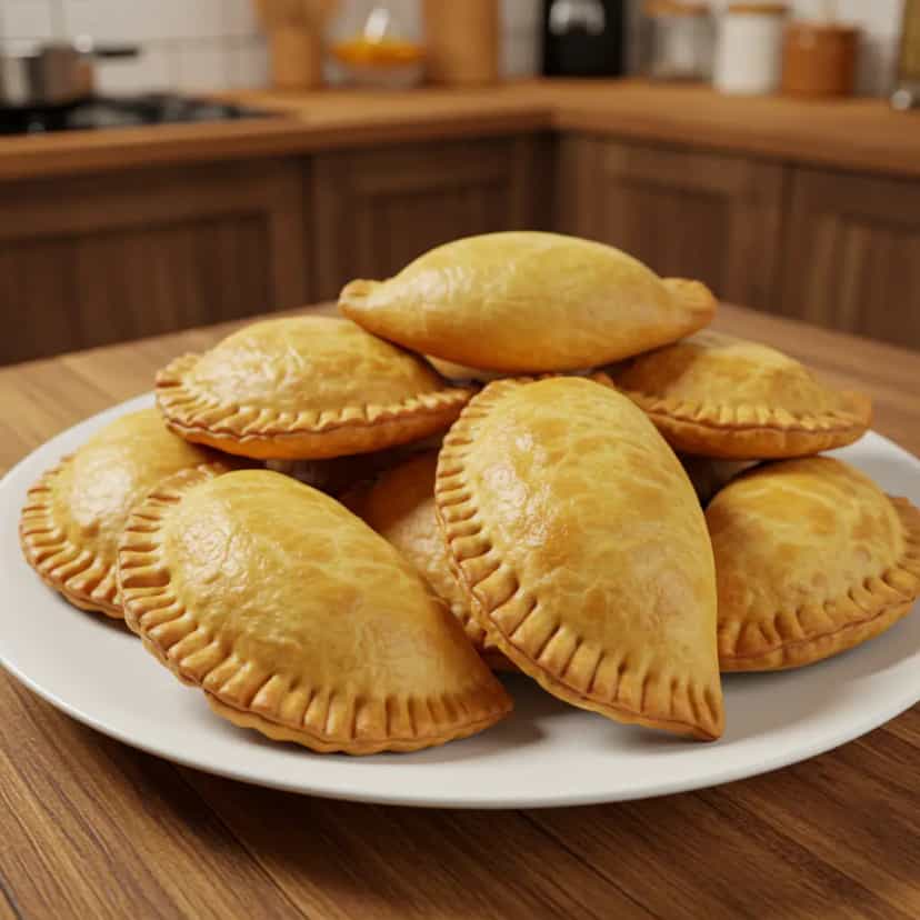 Foto deliciosa de Massa de pastel de forno pronta para servir - Snacks Assados