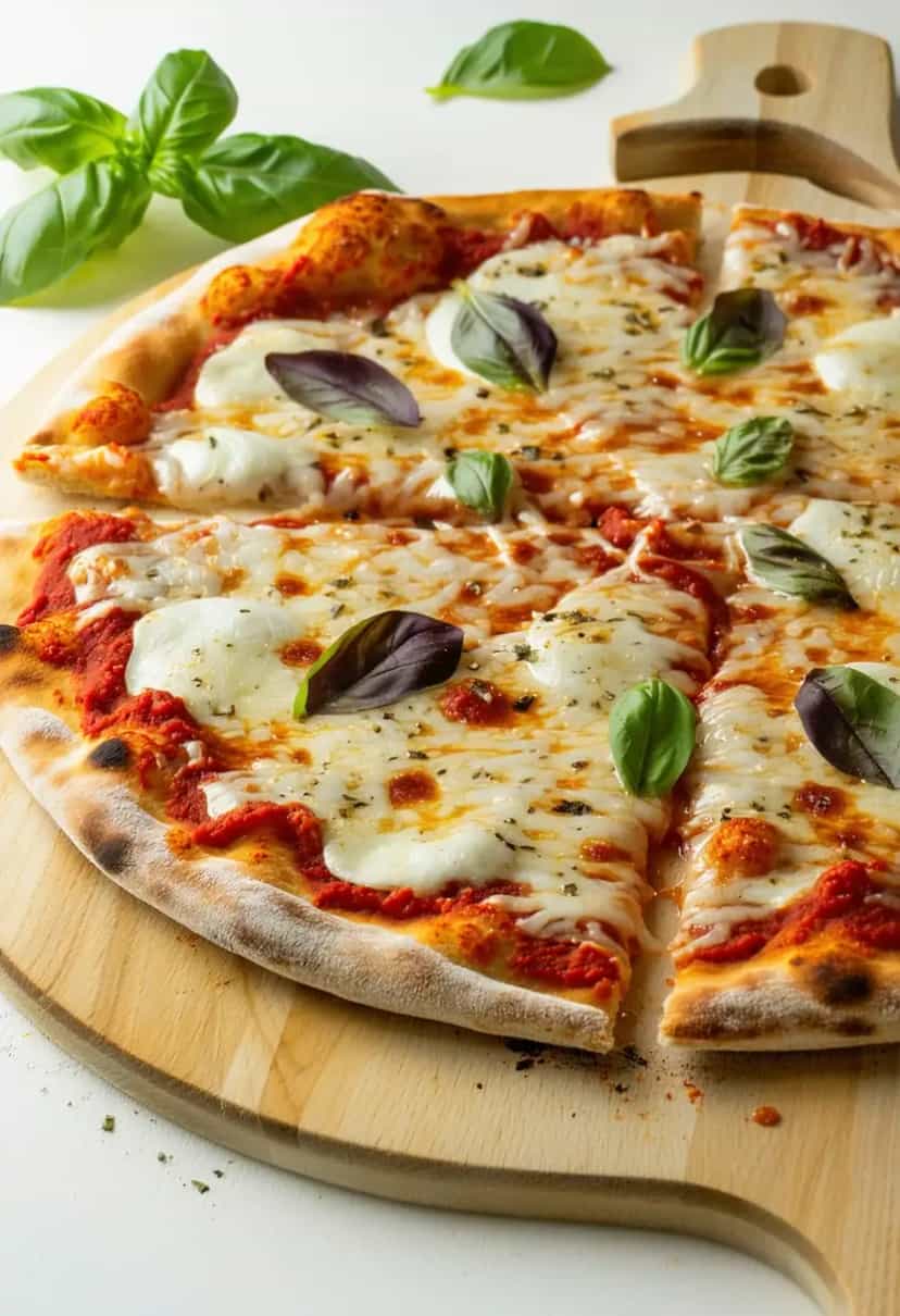 Foto deliciosa de Massa de Pizza Caseira pronta para servir - Lanches de Padaria