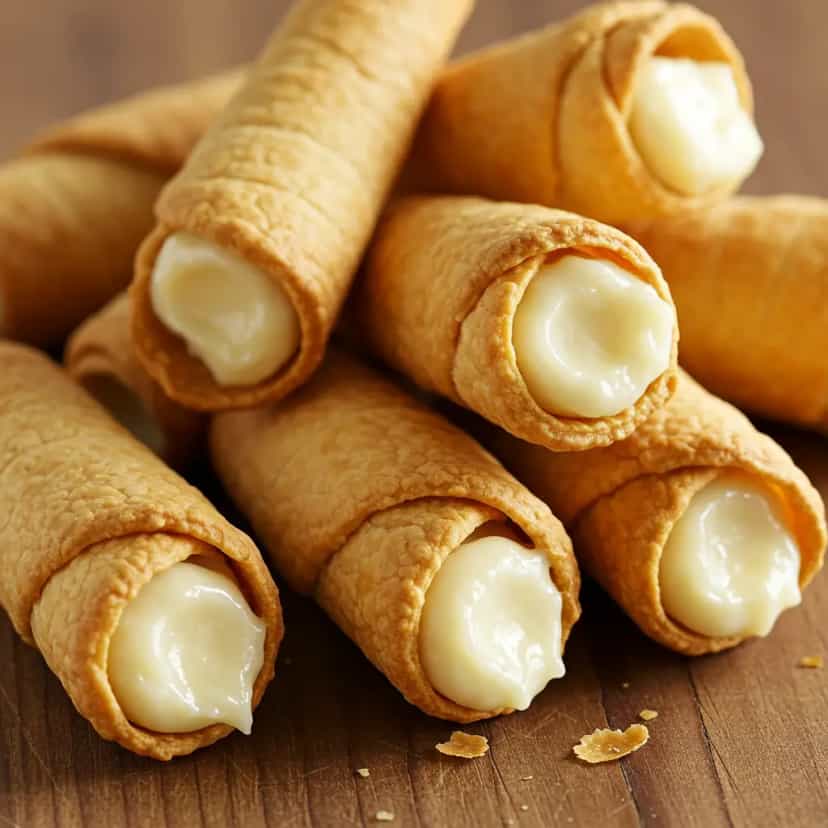 Foto deliciosa de Massa para Canudinhos pronta para servir - Snacks Assados