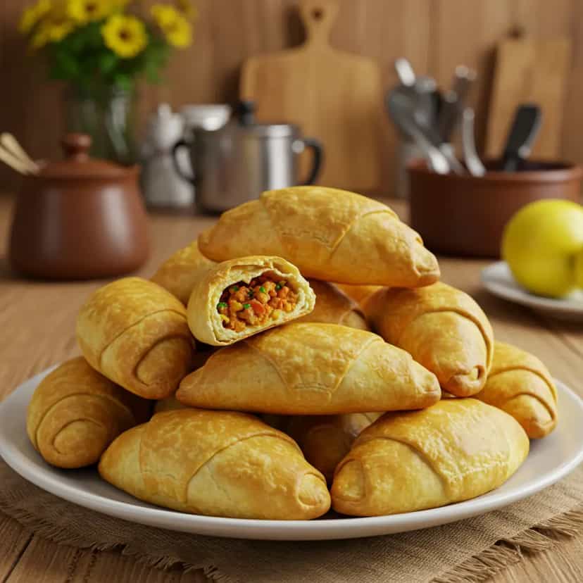 Foto deliciosa de Massa rápida de esfiha (não precisa esperar crescer) pronta para servir - Outras Receitas