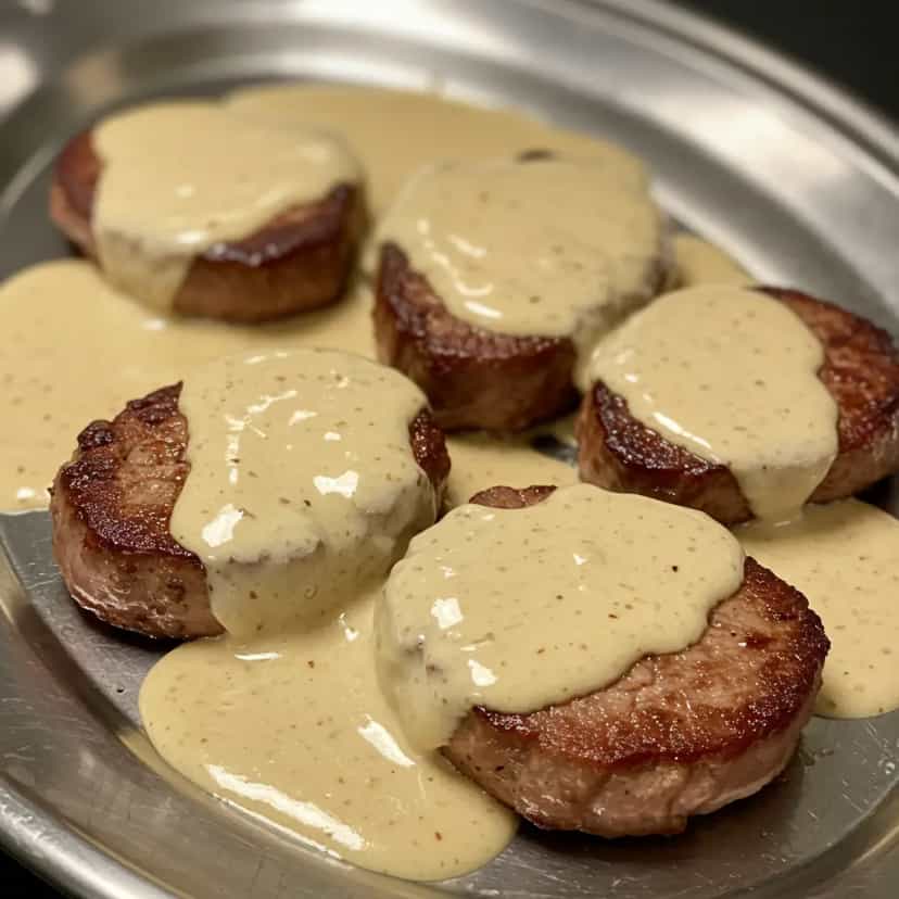 Foto deliciosa de Medalhão de Mignon ao Molho Ferrugem pronta para servir - Carnes & Frango