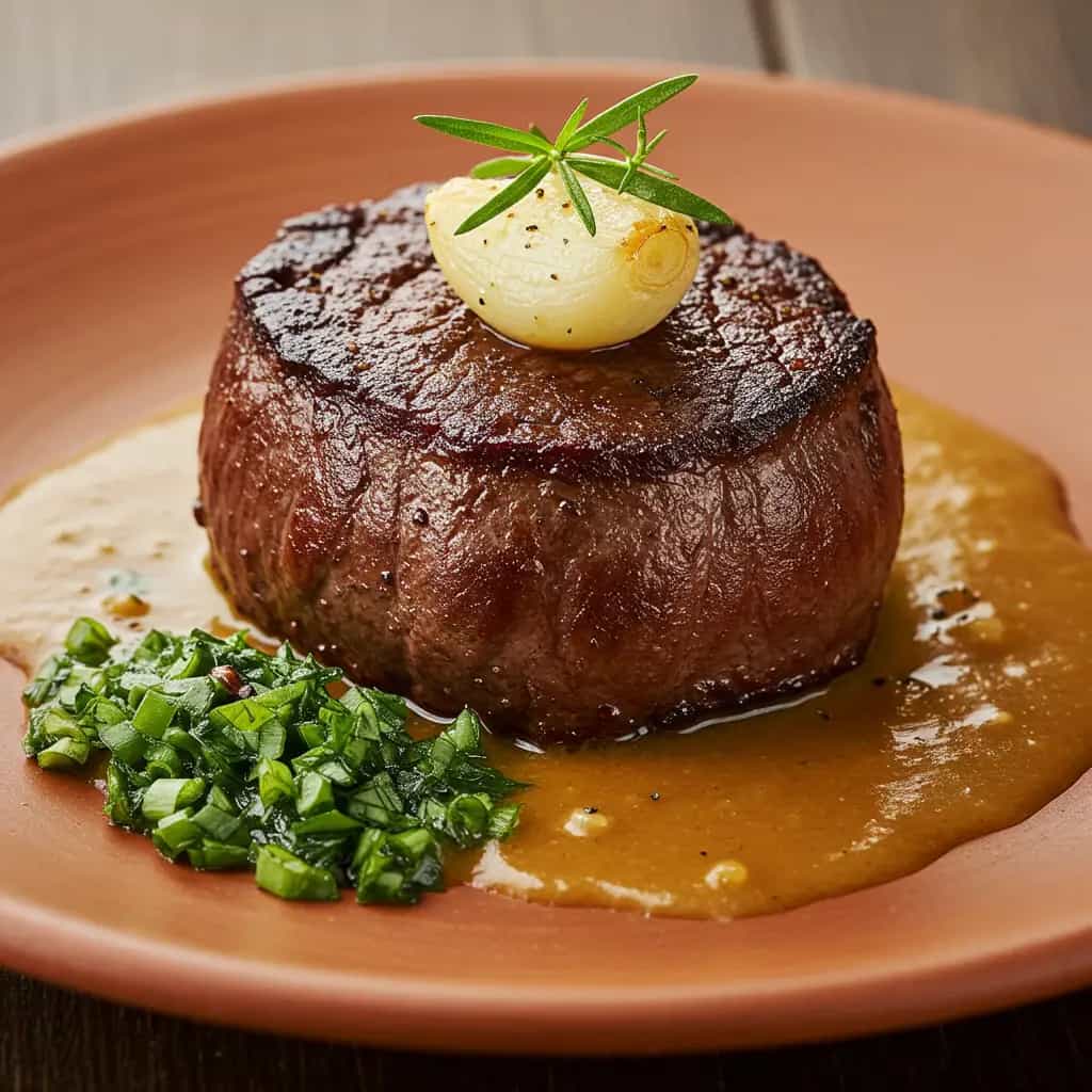 Medalhões de Filé Mignon ao Molho de Alho e Estragão