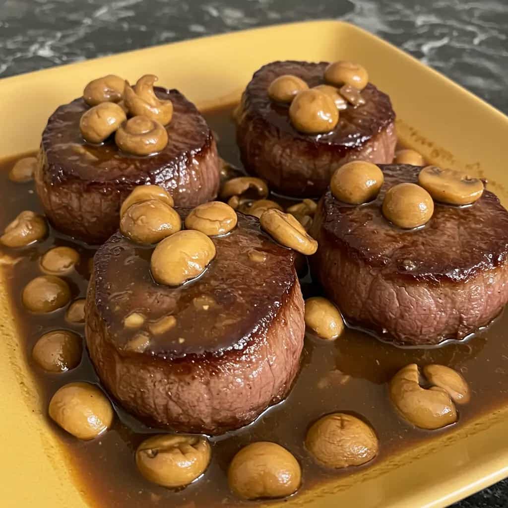 Medalhões de Filé Mignon ao Molho de Champignon