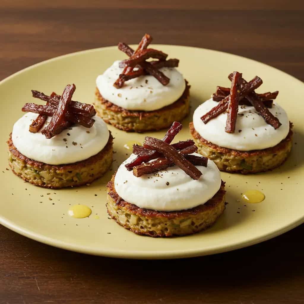 Medalhões de Filé Mignon com Beringelas Crocantes