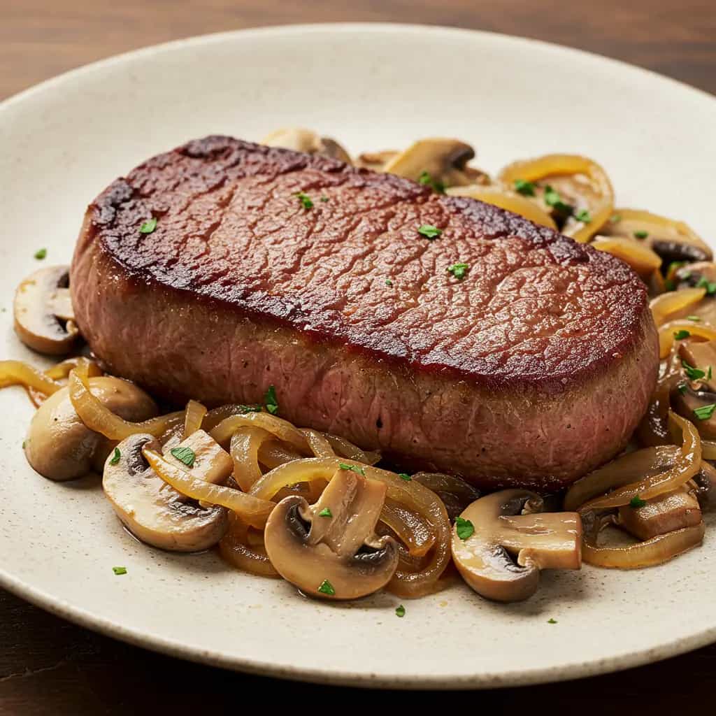 Medalhões de Vitela ao Molho de Cogumelos