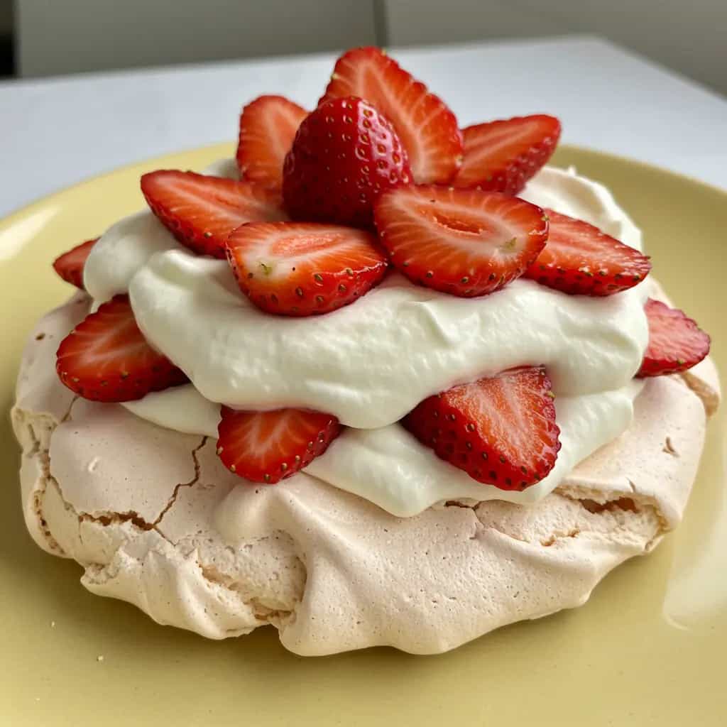 Merengue de Morango com Chantilly: Ninhos Doces