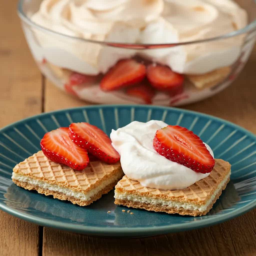 Merengue de Morango com Wafer: Sobremesa Deliciosa