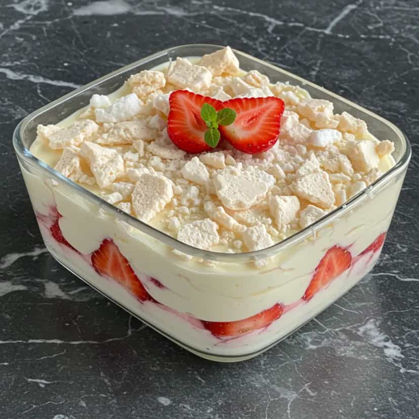 Foto deliciosa de Merengue de Morangos com Chantilly pronta para servir - Outras Receitas