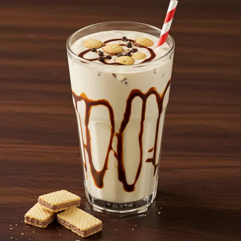 Foto deliciosa de Milk Shake Cremoso de Amandita pronta para servir - Milkshakes