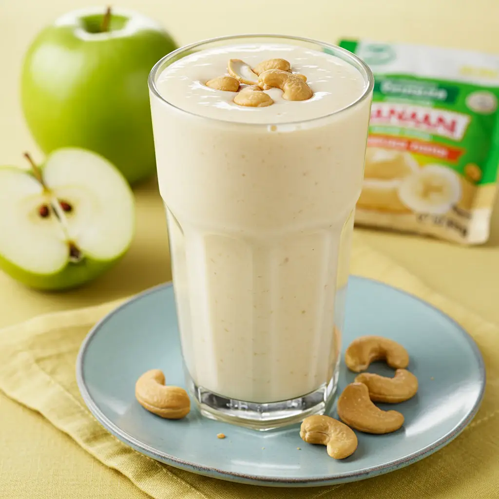 Milk Shake Cremoso de Banana com Castanhas