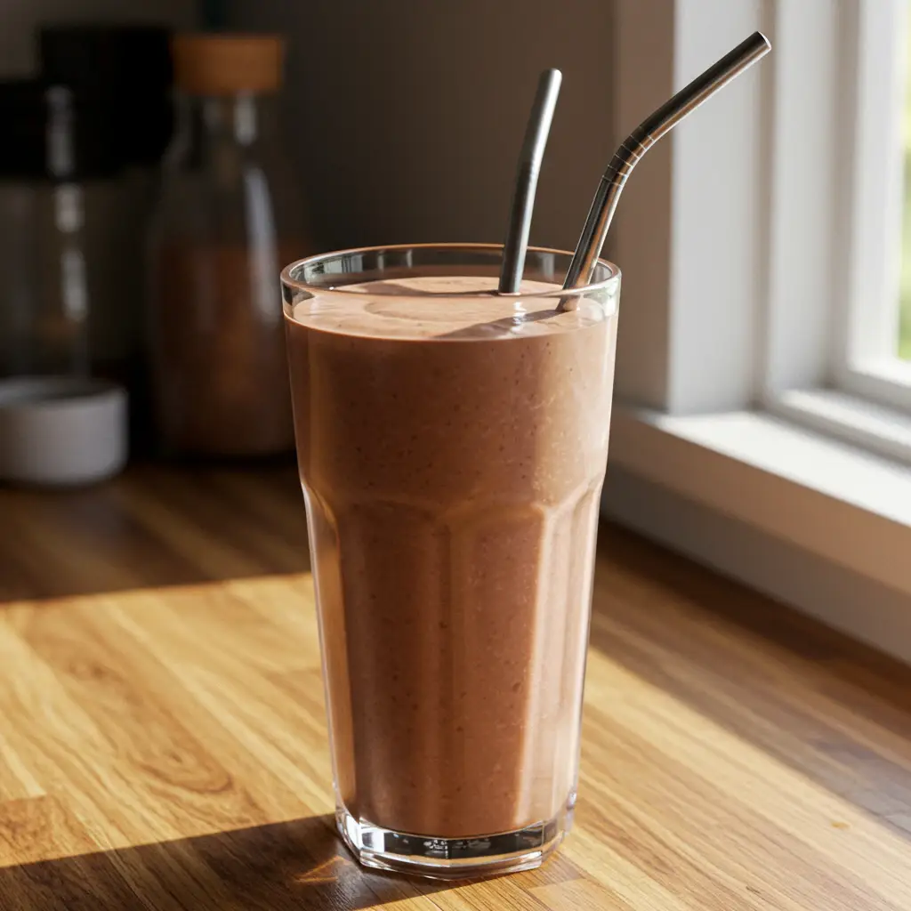 Foto deliciosa de Milk-Shake Cremoso de Chocolate pronta para servir