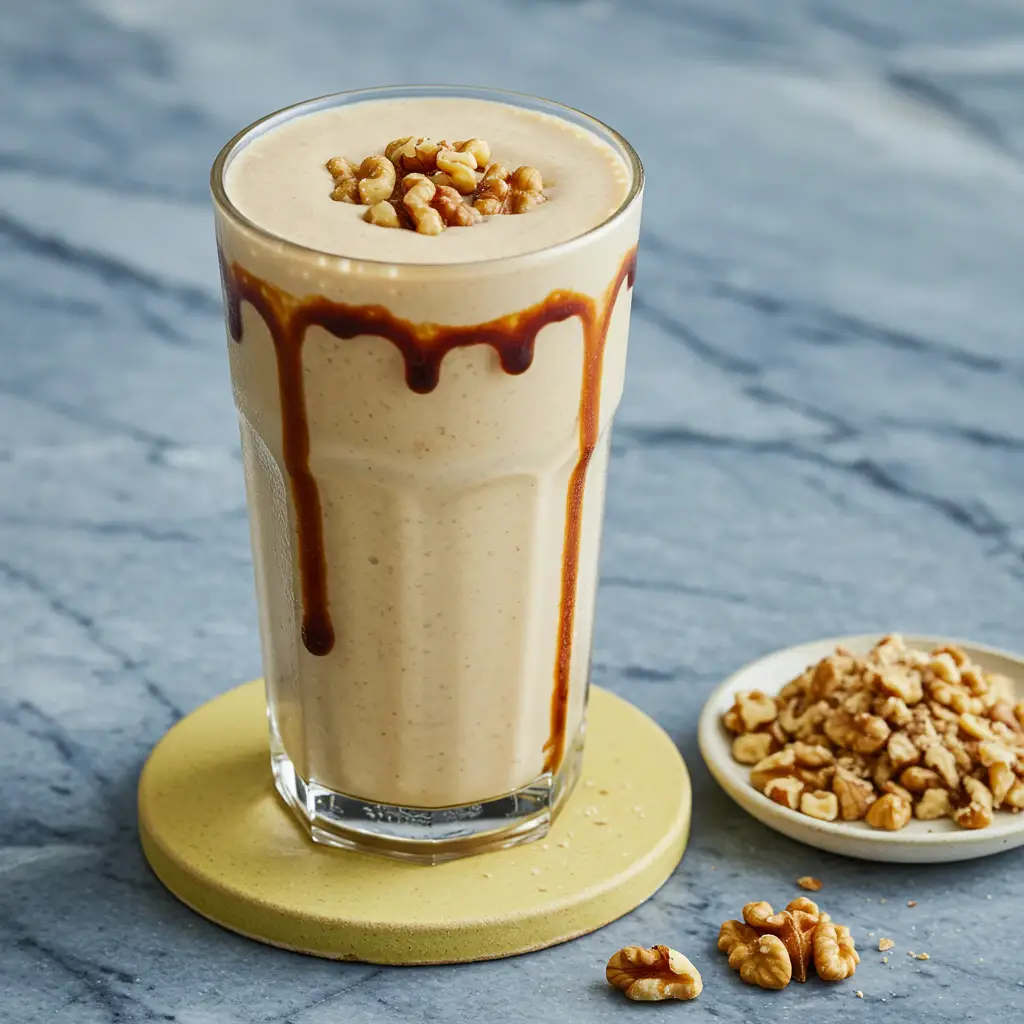 Foto deliciosa de Milk Shake Cremoso de Nozes pronta para servir
