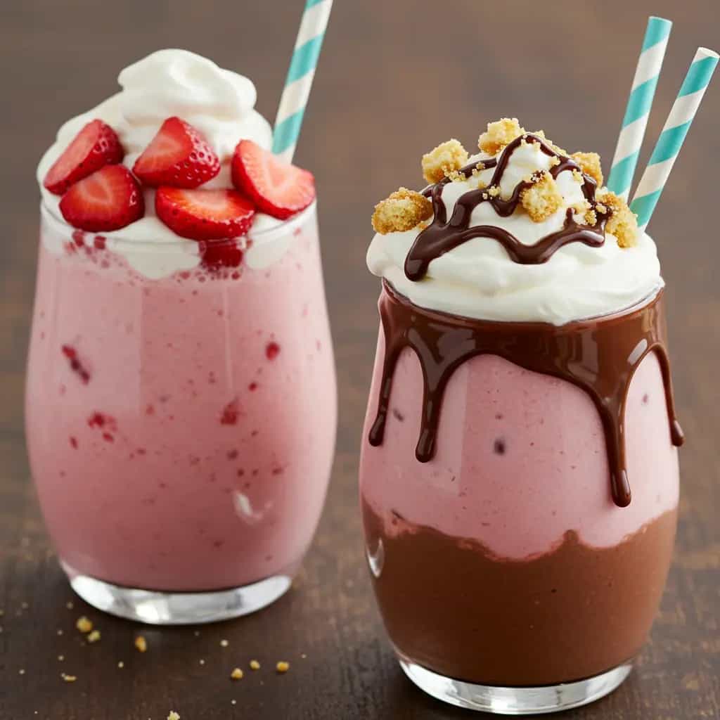 Milkshake Cremoso de Cupcake de Morango