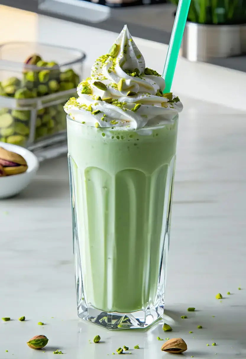 Foto deliciosa de Milkshake de Pistache pronta para servir - Milkshakes