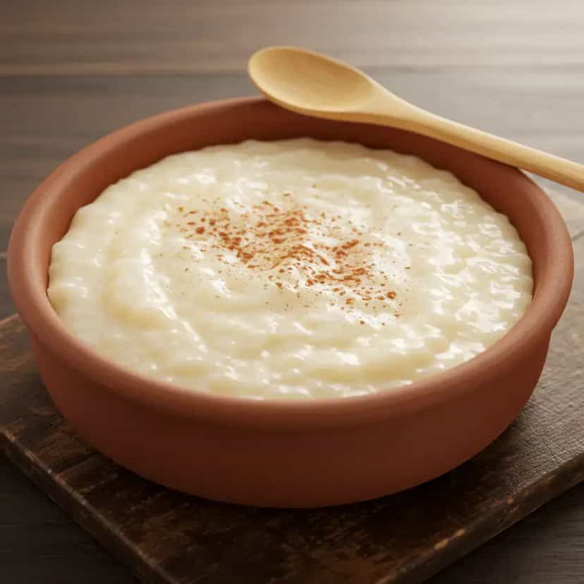 Foto deliciosa de Mingau Cremoso de Tapioca com Coco pronta para servir - Tapioca & Cuscuz