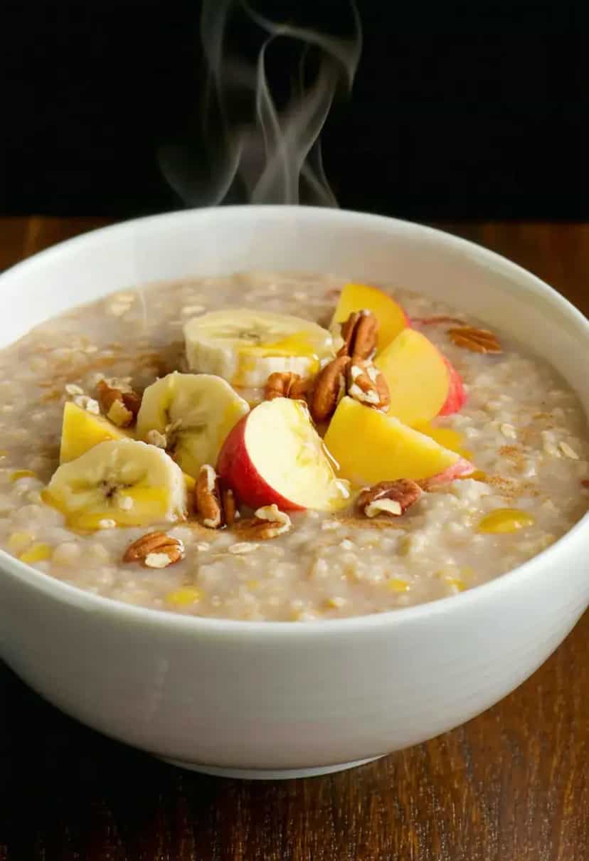 Foto deliciosa de Mingau de Aveia com Proteína pronta para servir - Aveia