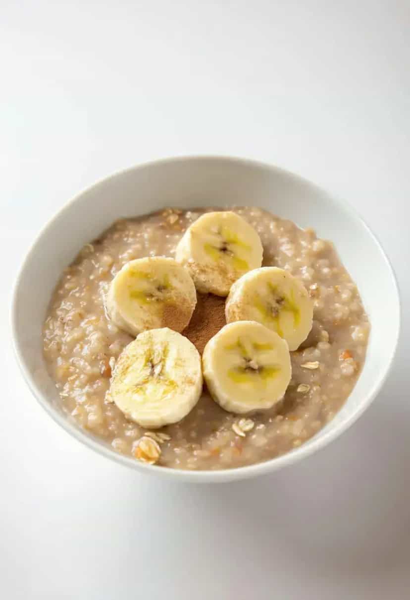 Foto deliciosa de Mingau de Aveia Fit com Banana pronta para servir - Aveia
