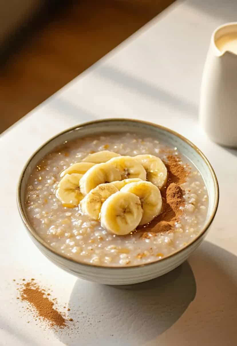 Foto deliciosa de Mingau de Aveia Proteico pronta para servir - Aveia