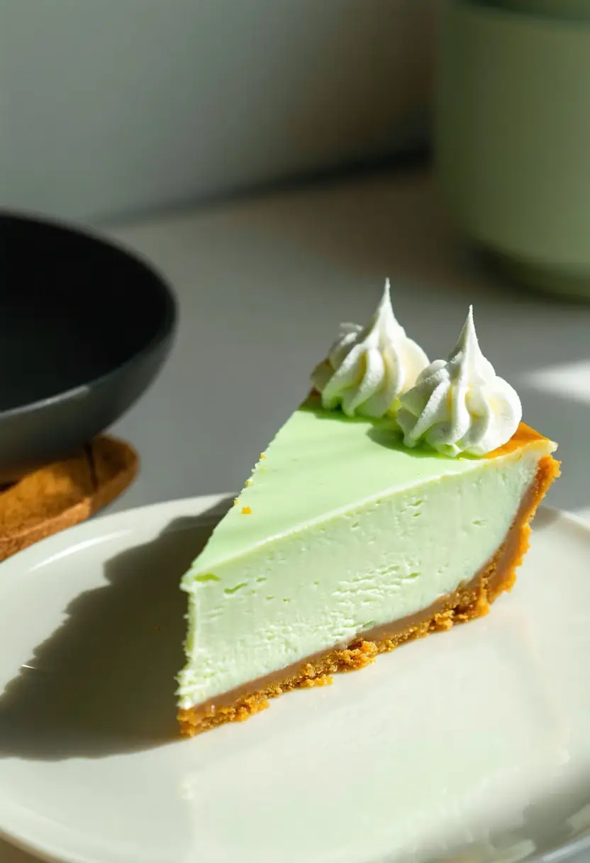 Foto deliciosa de Cheesecake de Hortelã pronta para servir - Sem Assar