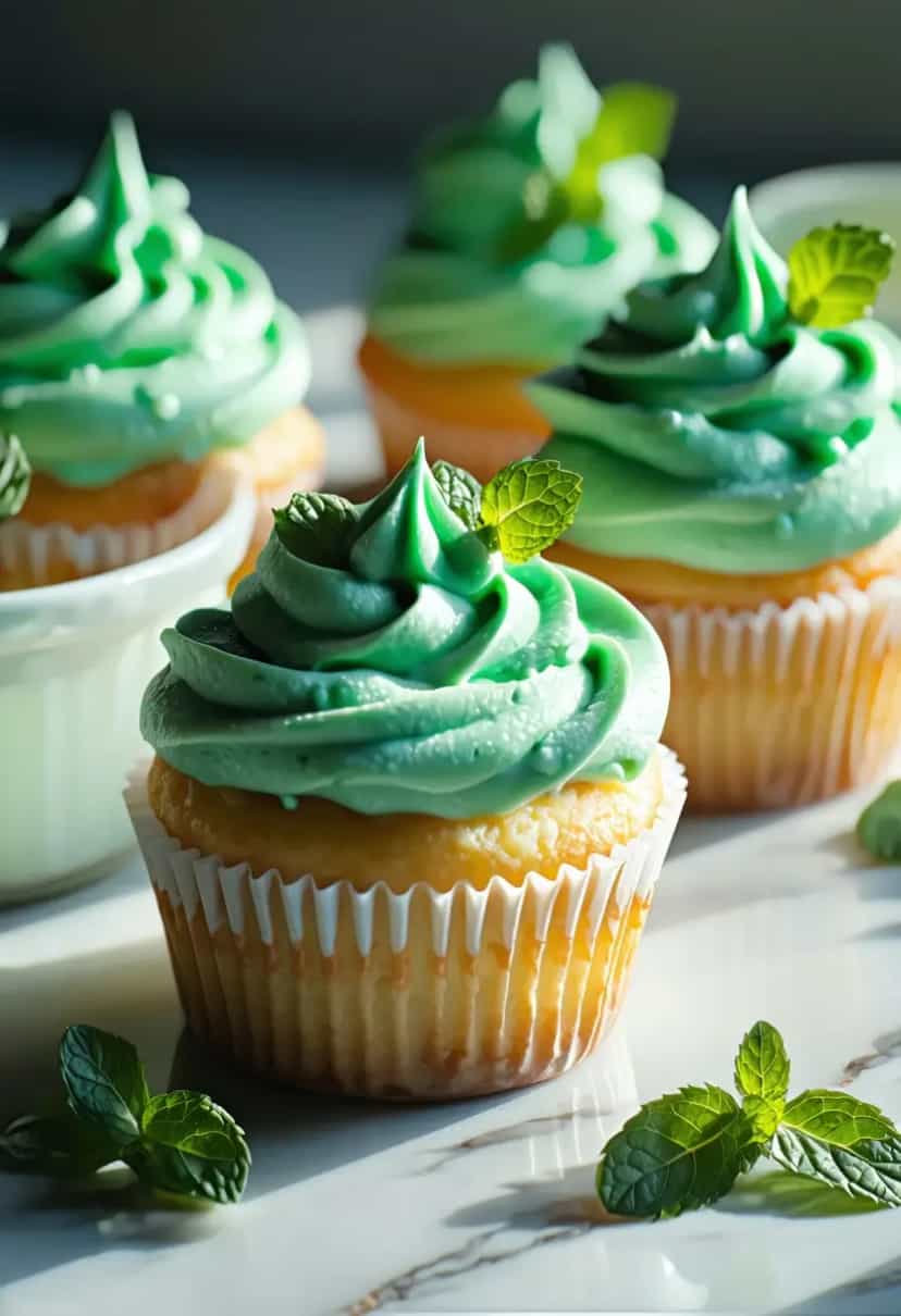 Foto deliciosa de Cupcakes de Menta pronta para servir - Bolos & Cupcakes