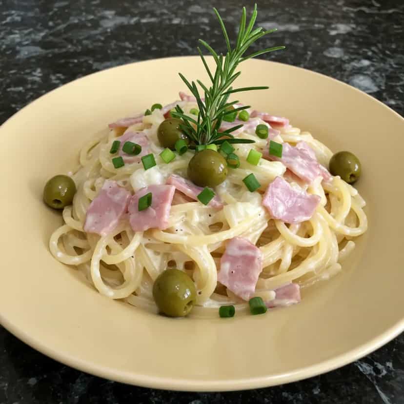 Foto deliciosa de Miojo Gourmet com Presunto e Limão pronta para servir - Outras Receitas