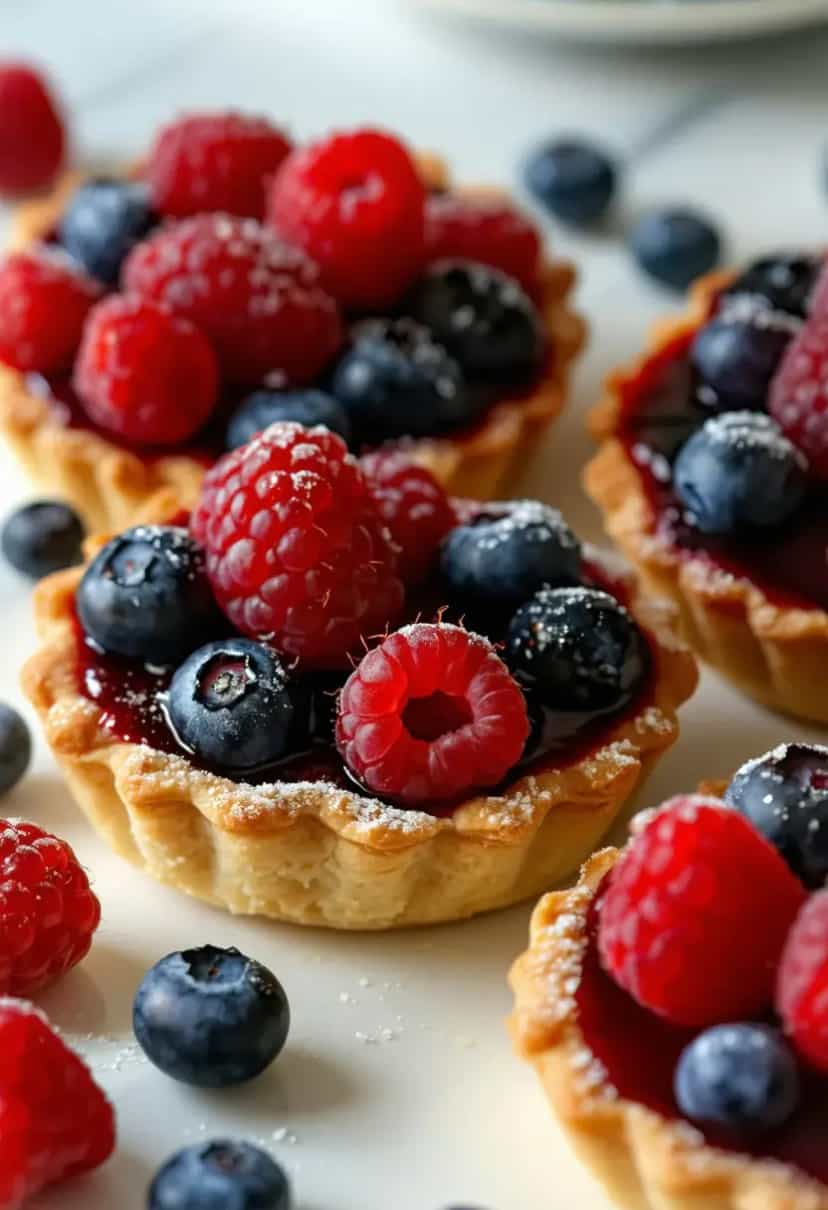 Foto deliciosa de Tortinhas de Frutas Vermelhas pronta para servir - Tortas & Tortinhas