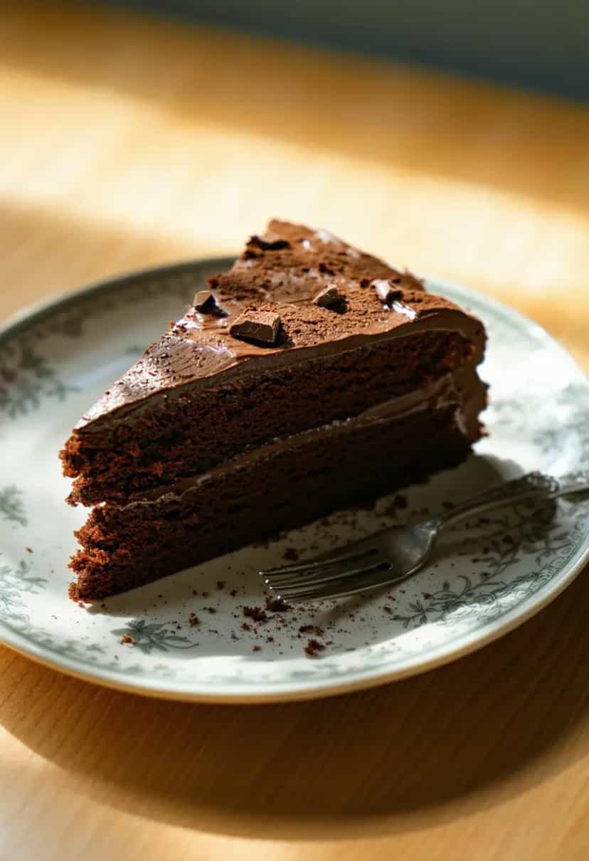 Foto deliciosa de Bolo de Chocolate Úmido com Abobrinha pronta para servir - Bolos & Cupcakes
