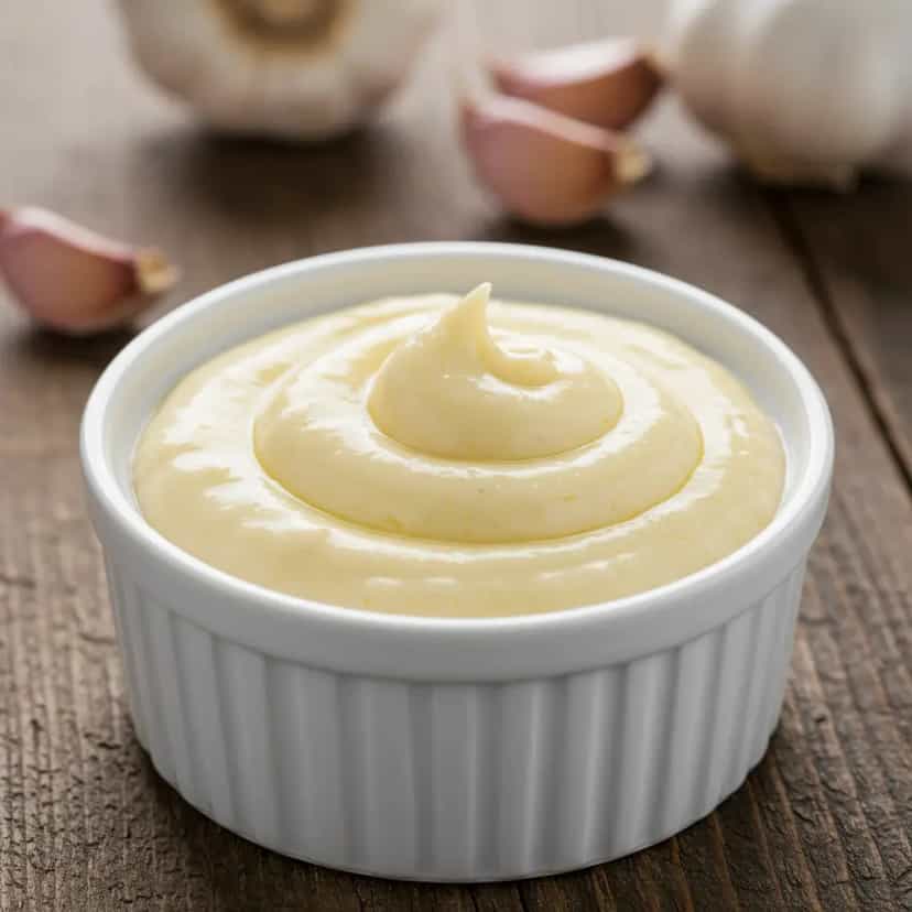 Foto deliciosa de Molho de Alho com Queijo Parmesão pronta para servir - Pastas & Patês