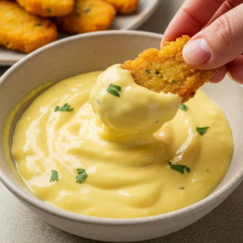 Foto deliciosa de Molho de Cheddar Cremoso pronta para servir - Pastas & Patês