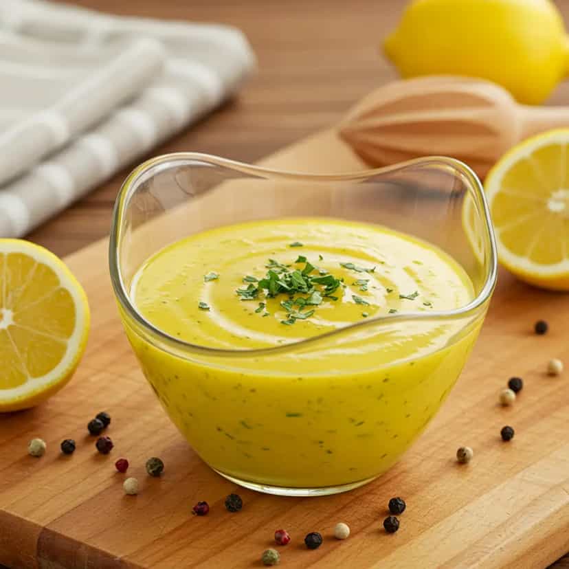 Foto deliciosa de Molho de Limão e Cebola para Saladas e Peixes pronta para servir - Outras Receitas